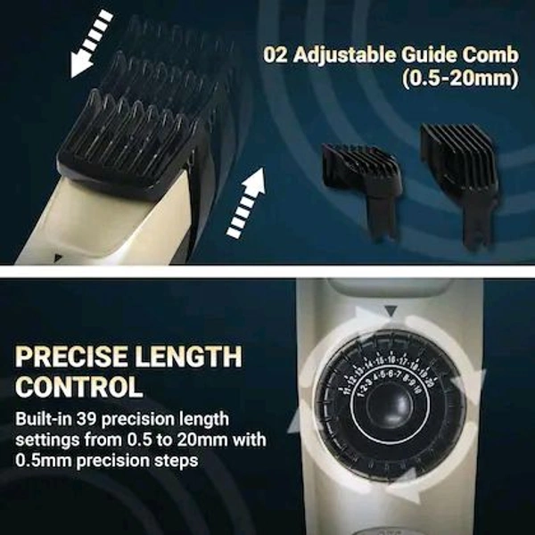 VGR V-031 Professional Hair Trimmer Runtime: 90 min Trimmer for Men (Beige)