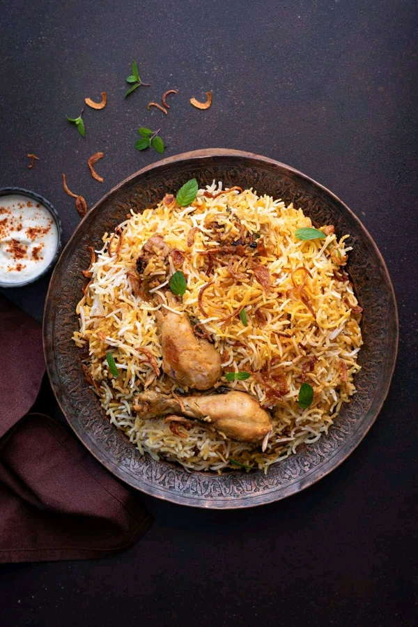 Chicken Biriyani With Greavy And Salad+ Coldrink  - Brown, 1 Plate