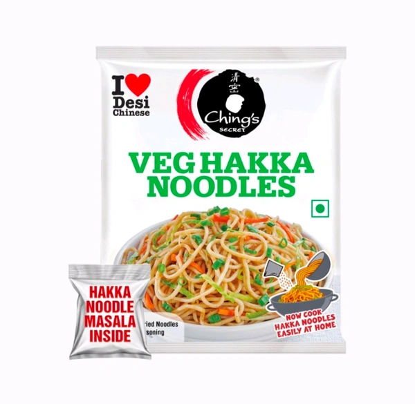 Ching's Secret Veg Hakka Noodles with Masala (140g) - 140g