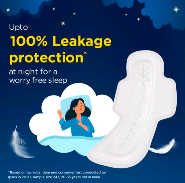 Stayfree Secure Nights Sanitary Pads - Pack of 2 - 2x40 Units