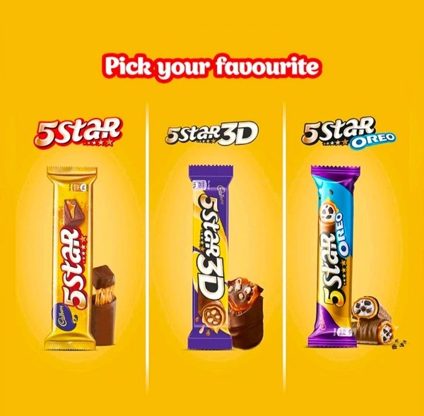 Cadbury 5 Star Chocolate Filled Bar - 38g