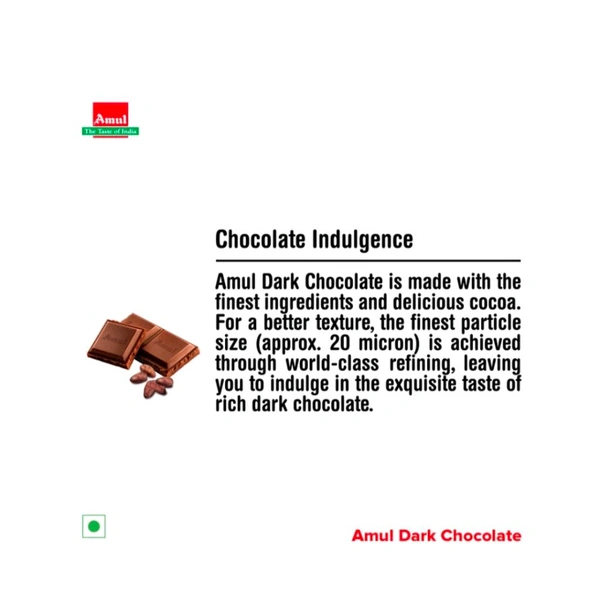 Amul 55% Cocoa Dark Chocolate Bar - 150g