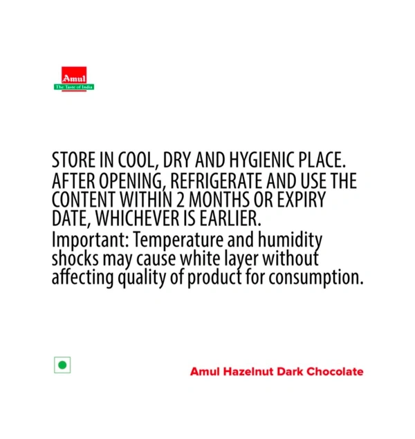 Amul 55% Cocoa Dark Chocolate Bar - 150g