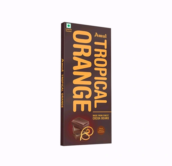 Amul Tropical Orange Dark Chocolate Bar - 150g