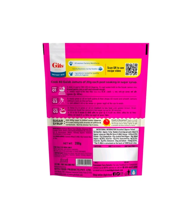 Gits Gulab Jamun Dessert Mix - 200g