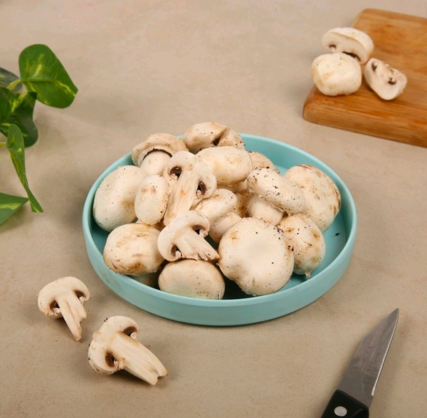 Fresh Button Mushroom  (Alimbi) - 200.gm