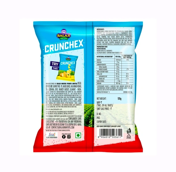 Balaji Crunchex Chilli Tadka Potato Wafers - 135g