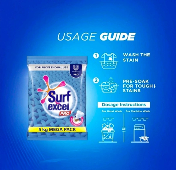 Surf Excel Pro Detergent Powder - 5kg