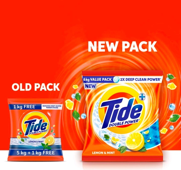 Tide Plus Double Power Washing Detergent Powder (Jasmine & Rose) - 8.kg