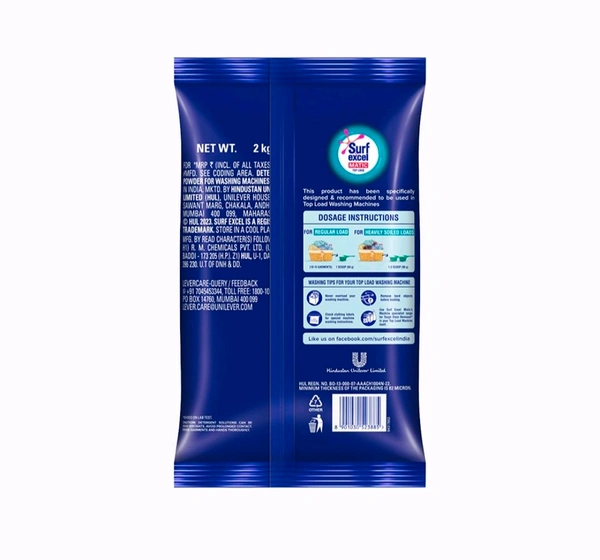 Surf Excel Top Load Detergent Powder - 2.kg