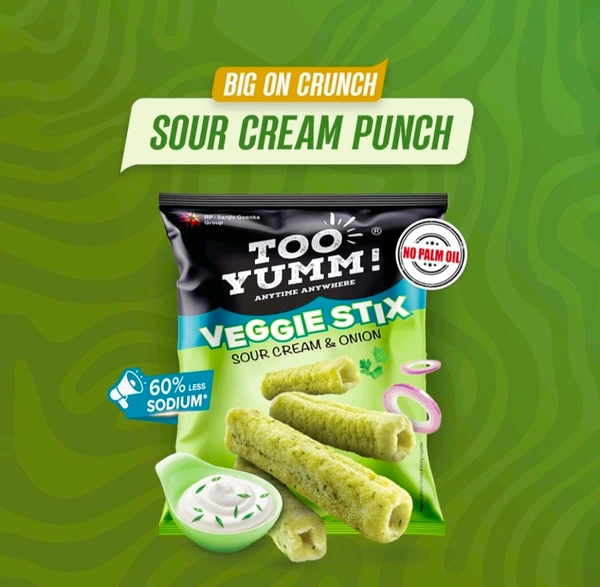 Too Yumm Veggie Stix Sour Cream & Onion Crisps - 75 g