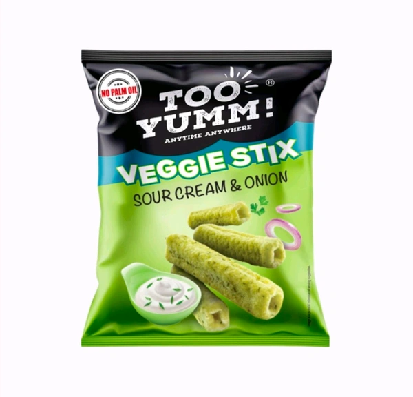 Too Yumm Veggie Stix Sour Cream & Onion Crisps - 2 x 75 g