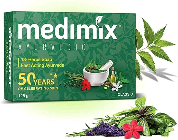 Medimix Ayurvedic Soap With 18 Herbs - Pack of 3 - 3 x 125 g