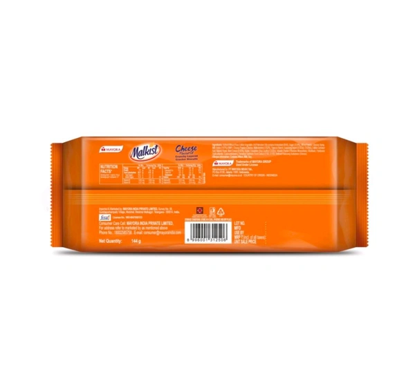 Malkist Cheese Flavoured Cracker Biscuit - Family Pack - 144 g