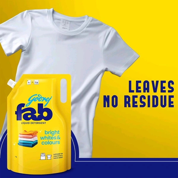 Godrej Fab Liquid Detergent Refill Pouch - 950.ml