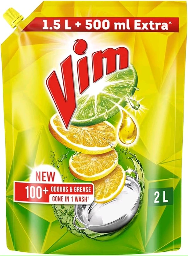 Vim Lemon Dishwash Gel with Tropical Lemon Freshness - 900.ml