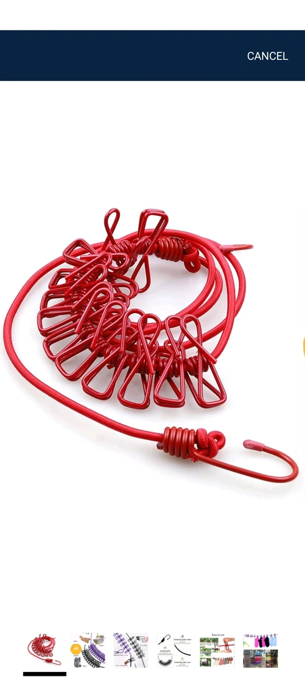 Elastic Attach Clip Rope