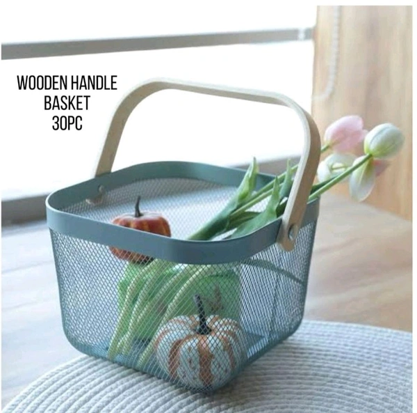 Bamboo Handle Basket