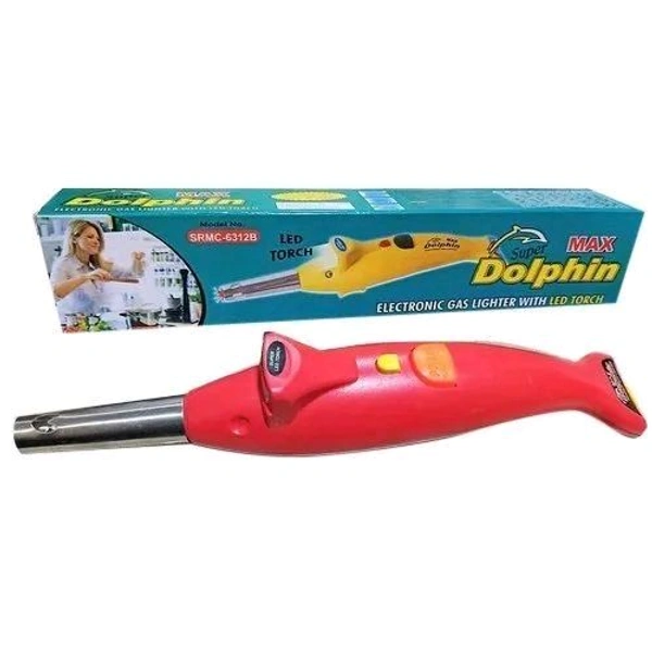 Electronic Gas Lighter With LED TORCH