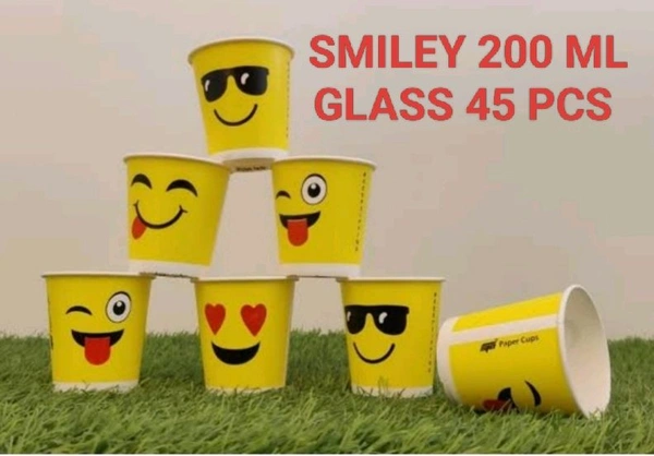 200 Ml Smily Paper Glass