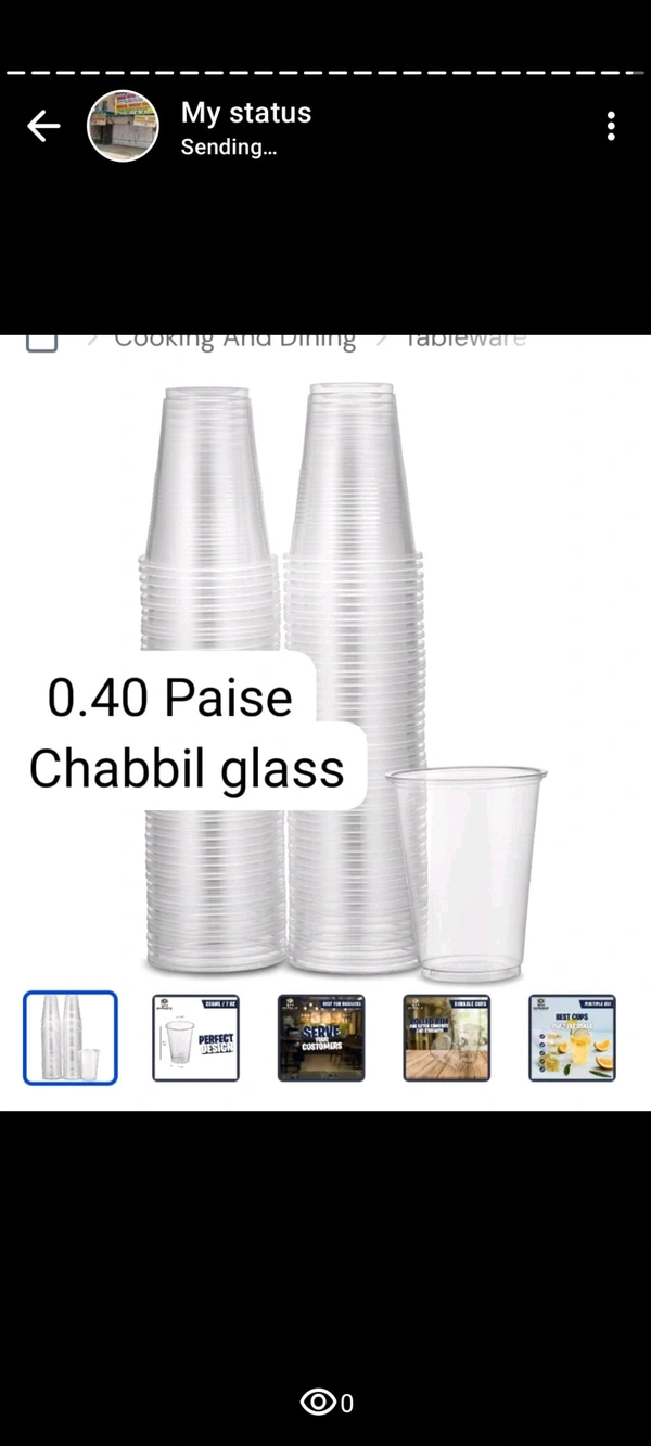 280 Ml Glass 100 Pcs 