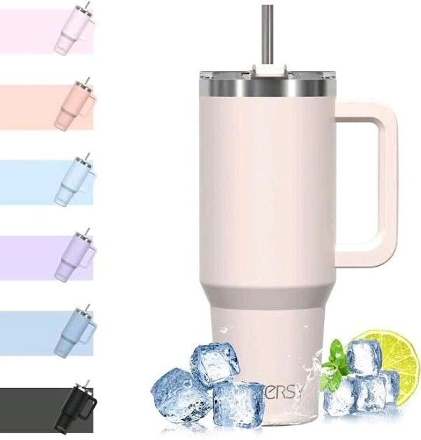 Tumbler Stainless With Strow 