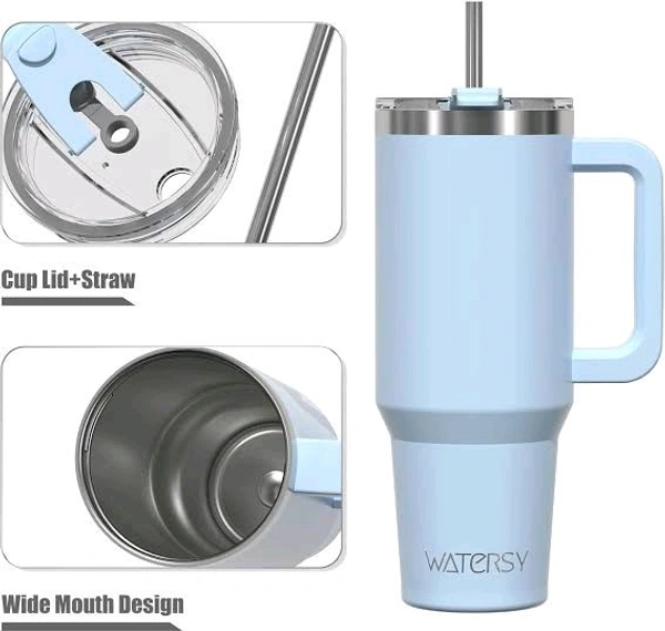 Tumbler Stainless With Strow 