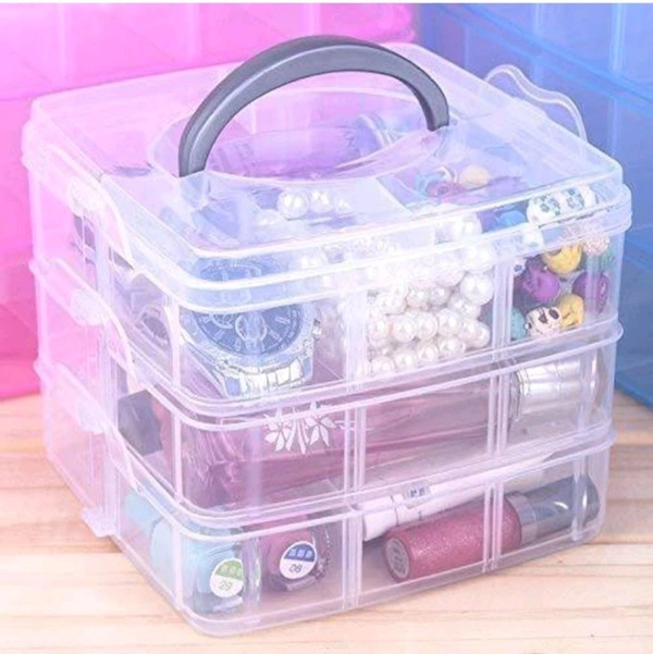 Multipurpose Plastic Transparent Jewelry Storage Box