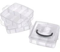 Multipurpose Plastic Transparent Jewelry Storage Box