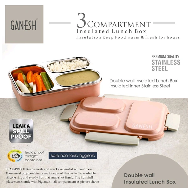 Lunch Box 3 Compartment Ganesh 