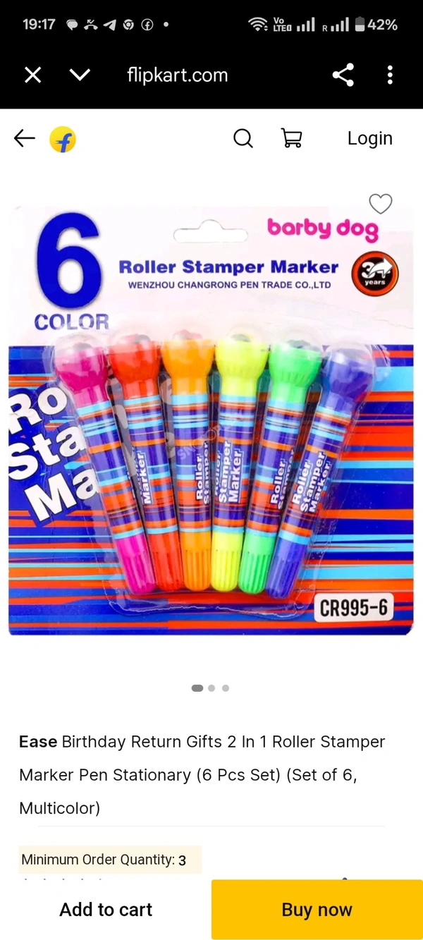 6 Pcs Roller Stamper Marker