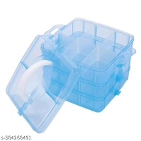 Jewelry Organizar Box 3 Layer 18 Grid Adjustable