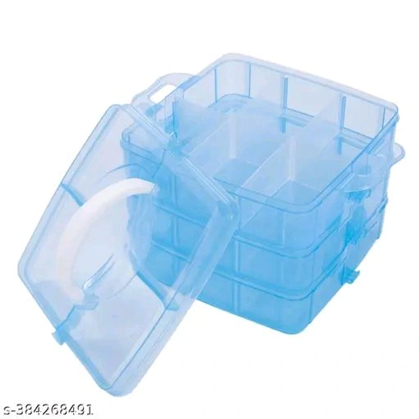 Jewelry Organizar Box 3 Layer 18 Grid Adjustable