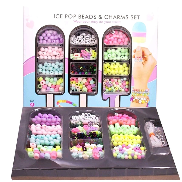 Ice Pop Beads & Charns Set 