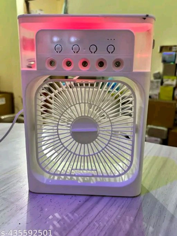 Multifunctional Mini USB LED Music Fan with Bluetooth Speaker & RGB Lights