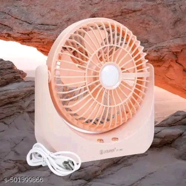 Portable USB Mini Table Fan – Peach Pink