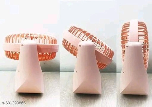 Portable USB Mini Table Fan – Peach Pink