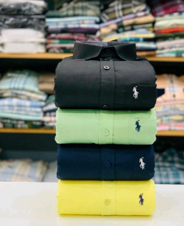 RL POLO Plain Shirt ( Combo Of 4pcs ) - M