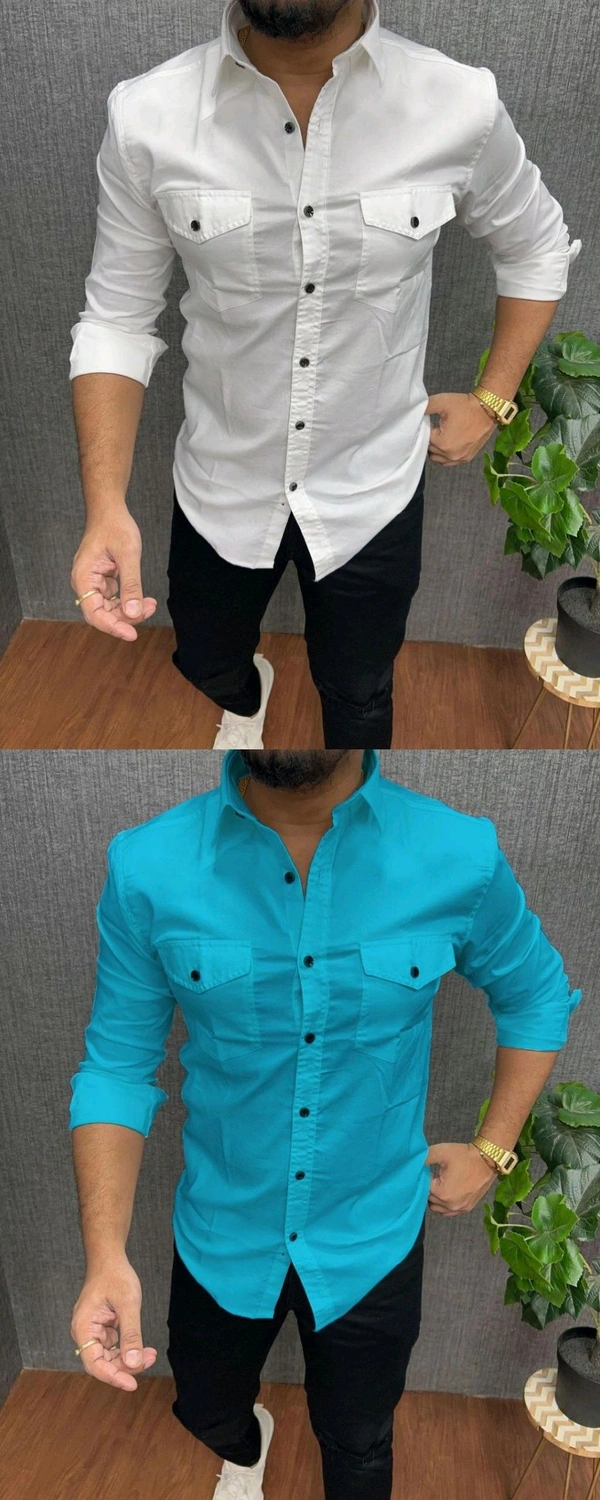 Zara Cotton Shirt 2 Piece Combo  - XL
