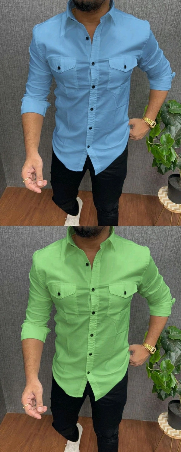 Zara Cotton Shirt 2 Piece Combo  - L