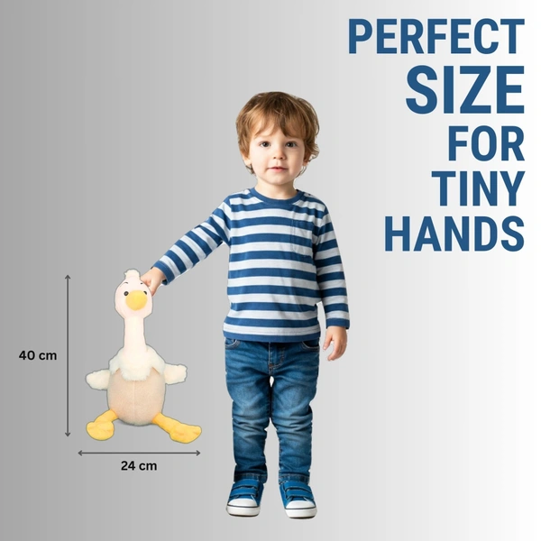 Soft Duck Plush Toy | 40 cm Cute Stuffed Animal for Kids | Adorable Bird Plush for Gifting, Nursery Decor & Playtime Fun - 40 CM, Derby