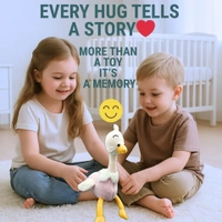 Tall Duck Plush Toy | 40 cm Long-Legged Soft Toy | Cute Stuffed Animal for Kids, Baby Room Decor & Gifting - Pink