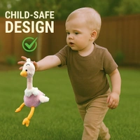 Tall Duck Plush Toy | 40 cm Long-Legged Soft Toy | Cute Stuffed Animal for Kids, Baby Room Decor & Gifting - Pink