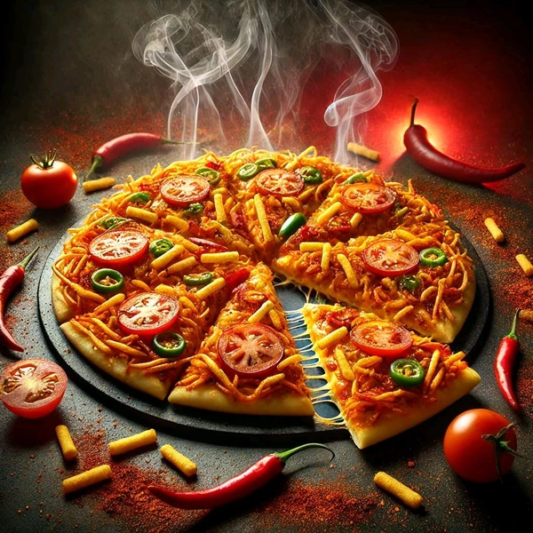 Mix Spicy Bhujia Pizza - Medium