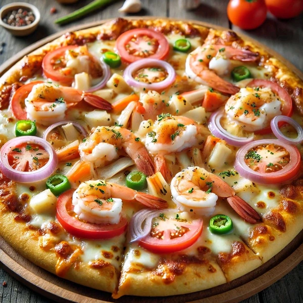 Sea Fish Prawn Pizza - Medium