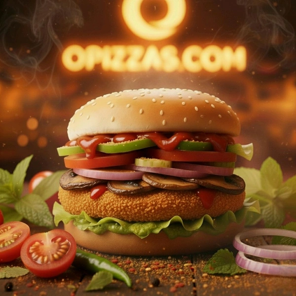 Mushroom Tikka Burger