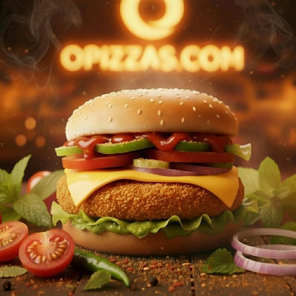 Veg Tikki Cheese Burger