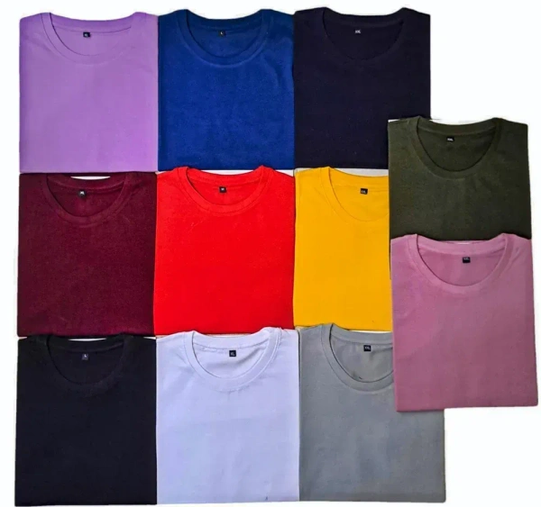 Men's Round Neck 100% COTTON BIOWASH 160GSM - All Size, All Color
