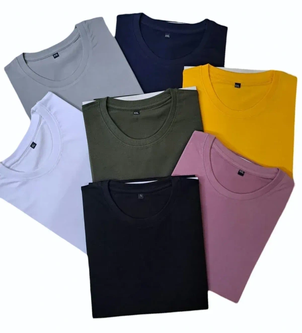 Men's Round Neck 100% COTTON BIOWASH 160GSM - All Size, All Color