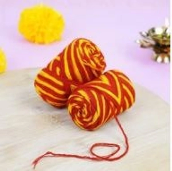 Cotton Kalawa Without Reel - Red & Yellow